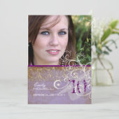 PixDezines  Damask Swirl/2011 Afstuderen Kaart (Staand voorkant)