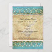 PixDezines  DAMASK/TURQUOÏE/AFSTUDEREN Kaart (Achterkant)