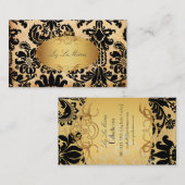 PixDezines  damast/faux perkament Visitekaartje (Voorkant / Achterkant)