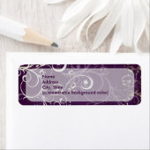 PixDezines  damast kant / pruim Etiket (Insitu)