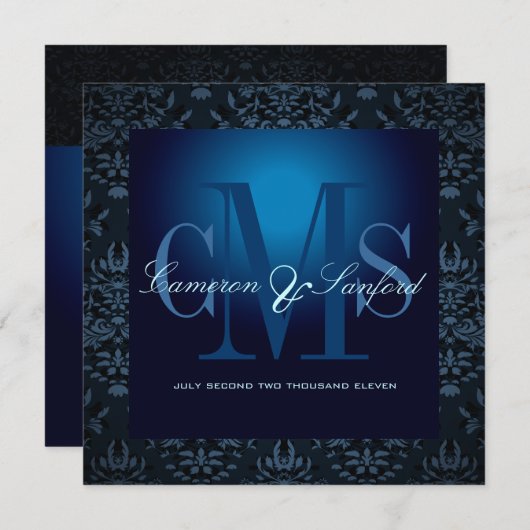 PixDezines damasten sieraden /blauwe saffier Kaart (Voorkant / Achterkant)