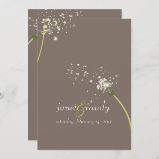 PixDezines dandelion/DIY achtergrondkleur Kaart (Voorkant / Achterkant)