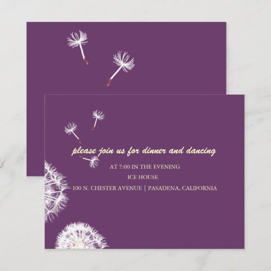 PixDezines Dandelions, diy achtergrondkleuren Kaart (Voorkant / Achterkant)