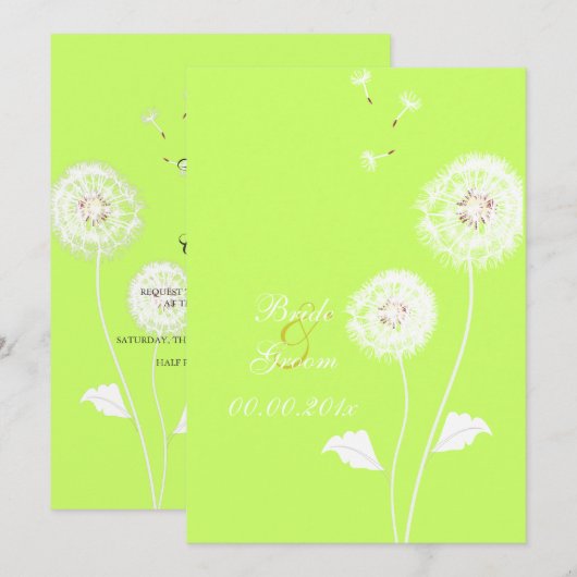 PixDezines Dandelions, diy achtergrondkleuren Kaart (Voorkant / Achterkant)