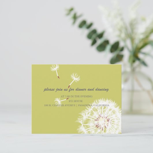 PixDezines Dandelions, diy achtergrondkleuren Kaart (Staand voorkant)