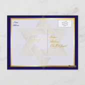 PixDezines dank je/Classic Mitzvah Briefkaart (Achterkant)
