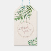 PixDezines Dank je, Palm Fronds Cadeaulabel (Voorkant)