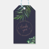 PixDezines Dank je, Palm Fronds Cadeaulabel (Achterkant)