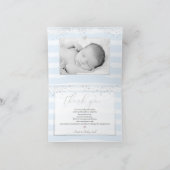 PixDezines DANK JE VAN Baby Boy Bedankkaart (Binnen)