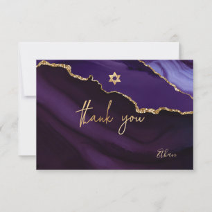 PixDezines DANK U Bar Mitzvah Waterverf Agate RSVP Kaartje