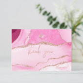 PixDezines DANK U Bar Mitzvah Waterverf Agate RSVP Kaartje (Staand voorkant)