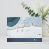 PixDezines DANK U Bar Mitzvah Waterverf Agate RSVP Kaartje (Staand voorkant)