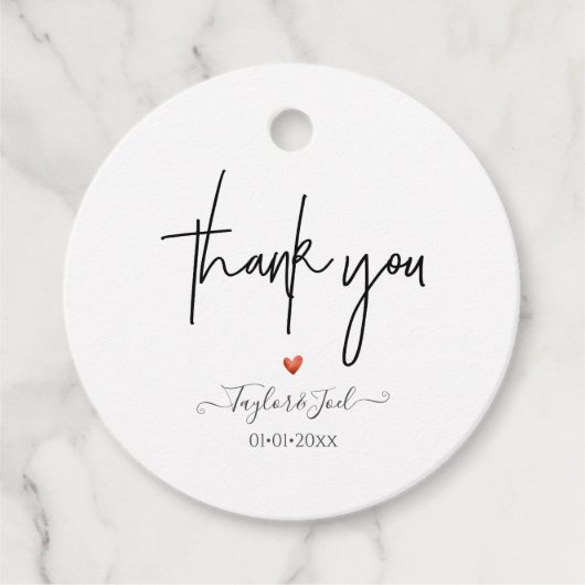 PixDezines Dank u Chic Signature Script Bedankjes Labels (Voorkant)