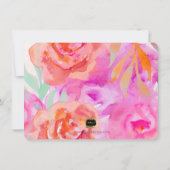 PixDezines Dank u/Floral/Waterverf/Rozen Bedankkaart (Achterkant)