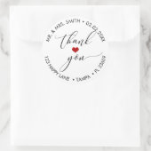 PixDezines DANK U + HART Ronde Sticker (Tas)