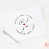 PixDezines DANK U + HART Ronde Sticker (Envelop)
