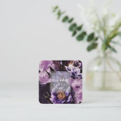 PixDezines Dark Moody Flowers Vierkante Visitekaartje (Staand voorkant)