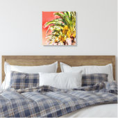 PixDezines Date Palms/Sunset Sky Canvas Afdruk (Insitu (Slaapkamer))