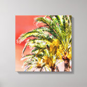 PixDezines Date Palms/Sunset Sky Canvas Afdruk (Voorkant)