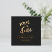 PixDezines datum/goud/DIY achtergrond opslaan Save The Date (Staand voorkant)