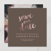 PixDezines Datum/Mauve/DIY Achtergrond opslaan Save The Date (Voorkant / Achterkant)