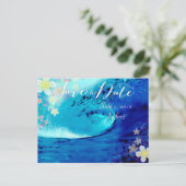 PixDezines/datum opslaan/hula droom/golven Aankondigingskaart (Staand voorkant)