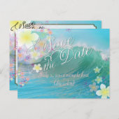 PixDezines/datum opslaan/hula droom/golven Aankondigingskaart (Voorkant / Achterkant)