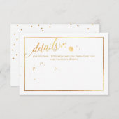 PixDezines Dazzled/Faux Gold-gegevens/behuizing Informatiekaartje (Voorkant / Achterkant)