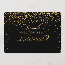 PixDezines Dazzled Faux Gold wil je.. Bridesmaid Kaart