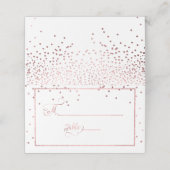 PixDezines Dazzled Faux Roos Gold Confetti Plaatskaartje (Buitenkant ongevouwen)