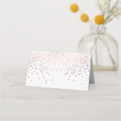 PixDezines Dazzled Faux Roos Gold Confetti Plaatskaartje (Achterkant)
