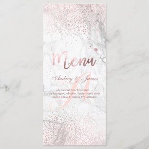 PixDezines Dazzled Faux Roos Gold+Marble Menu