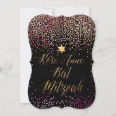 PixDezines Dazzled Gold/Faux Foil/Bat Mitzvah Kaart (Voorkant)