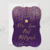 PixDezines Dazzled Gold/Faux Foil/Bat Mitzvah Kaart (Voorkant)