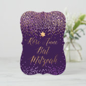 PixDezines Dazzled Gold/Faux Foil/Bat Mitzvah Kaart (Staand voorkant)
