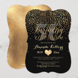 PixDezines Dazzled Gold/Faux Foil/Birthday Kaart