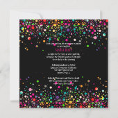 PixDezines Dazzled/Neon Specks/Bat Mitzvah Kaart (Achterkant)