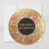 PixDezines Dazzled/Neon Specks/Bat Mitzvah ✡ Kaart (Voorkant)
