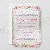 PixDezines Dazzled Rainbow Afstuderen/Confetti Kaart (Achterkant)