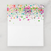 PixDezines Dazzled/Rainbow Confetti/Davidster Plaatskaartje (Binnenkant ongevouwen)