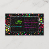 PixDezines Dazzled Rainbow Confetti/Stippen/Spectr Visitekaartje (Achterkant)