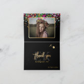 PixDezines Dazzled Rainbow Mitzvah Dank u Bedankkaart (Binnen)