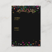 PixDezines Dazzled Rainbow Mitzvah Weekend Events Informatiekaartje (Achterkant)