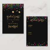 PixDezines Dazzled Rainbow Mitzvah Weekend Events Informatiekaartje (Voorkant / Achterkant)