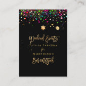 PixDezines Dazzled Rainbow Mitzvah Weekend Events Informatiekaartje (Voorkant)