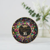 PixDezines Dazzled/Rainbow/Sweet+16 Kaart (Staand voorkant)