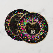 PixDezines Dazzled/Rainbow/Sweet+16 Kaart (Voorkant / Achterkant)