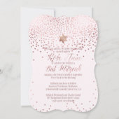 PixDezines Dazzled Roos Gold/Faux Foil/Bat Mitzvah Kaart (Achterkant)