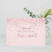 PixDezines Dazzled Roos Gold wil je.. Bridesmaid Kaart (Staand voorkant)