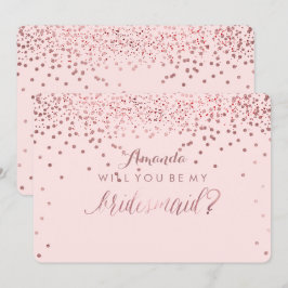 PixDezines Dazzled Roos Gold wil je.. Bridesmaid Kaart